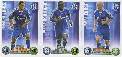 Soccer 2009 Topps Match Attax - Schalke 04 complete set with club logo