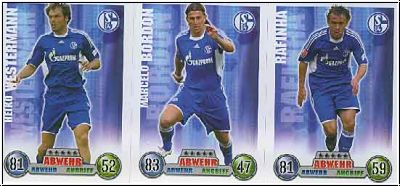 Soccer 2009 Topps Match Attax - Schalke 04 complete set with club logo