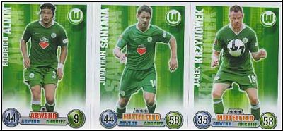 Soccer 2009 Topps Match Attax - VfL Wolfsburg complete set with club logo