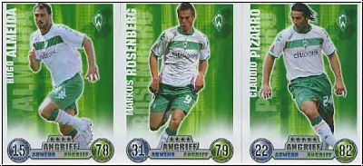 Fussball 2009 Topps Match Attax - Werder Bremen komplettes Set