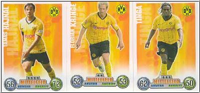 Fussball 2009 Topps Match Attax - Borussia Dortmund komplettes Set mit Vereins Logo