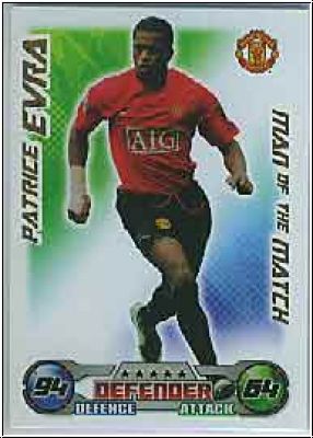 Soccer 2009 Topps Match Attax Premier League - Patrice Evra