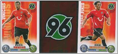 Soccer 2009 Topps Match Attax - Hannover 96 complete set with club logo and Vinicius 2x