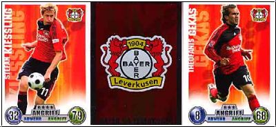 Fussball 2009 Topps Match Attax - Bayer Leverkusen komplettes Set mit Vereins Logo