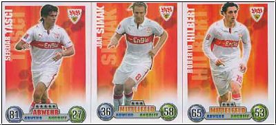 Soccer 2009 Topps Match Attax - VfB Stuttgart complete set with club logo