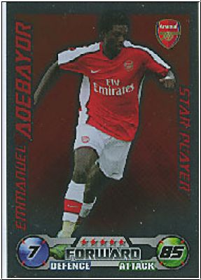 Soccer 2009 Topps Match Attax Premier League - E. Adebayor