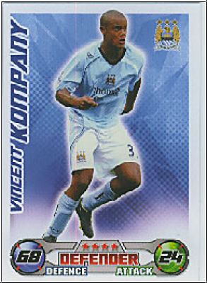 Soccer 2009 Topps Match Attax Premier League - V. Kompany