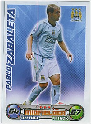 Soccer 2009 Topps Match Attax Premier League - P. Zabaleta