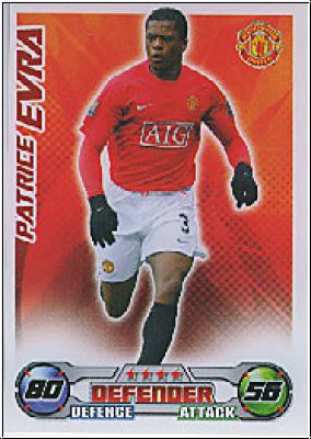 Soccer 2009 Topps Match Attax Premier League - P. Evra