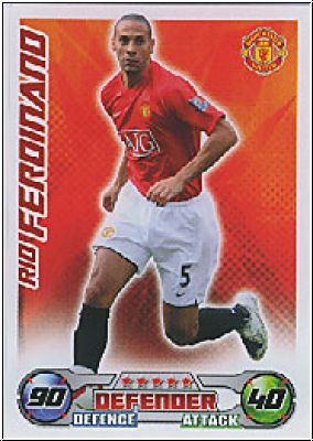 Soccer 2009 Topps Match Attax Premier League - R. Ferdinand