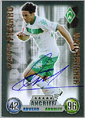 Soccer 2009 Topps Match Attax - Claudio Pizarro