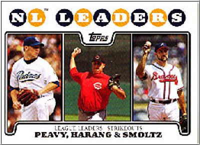 MLB 2008 Topps - No 327 - Jake Peavy / Aaron Harang / John Smoltz