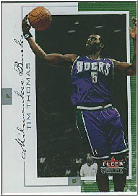 NBA 2000 / 01 Fleer Genuine - No 91 - Tim Thomas