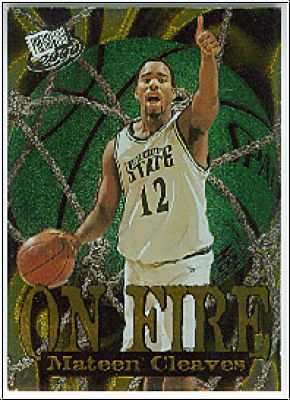 NBA 2000 Press Pass On Fire - No OF 5 - Mateen Cleaves