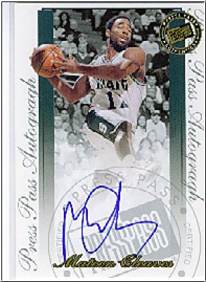 NBA 2000 Press Pass SE Autographs - No 4 - Mateen Cleaves