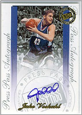 NBA 2000 Press Pass SE Autographs - No 35 - Jake Voskuhl