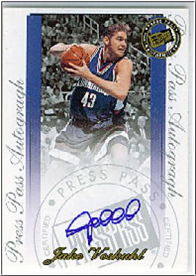 NBA 2000 Press Pass SE Autographs - No. 35 - Jake Voskuhl