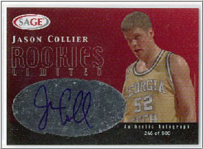 NBA 2000 SAGE Rookie Limited Autographs - No R6 - J. Collier