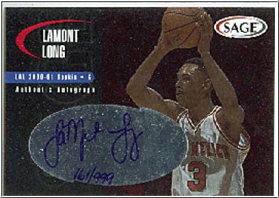 NBA 2000 SAGE Autographs - No A30 - Lamont Long