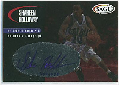 NBA 2000 SAGE Autographs - No A23 - Shaheen Holloway