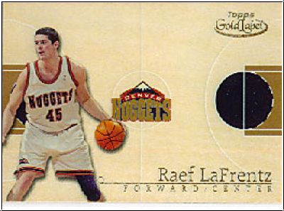 NBA 2000/01 Topps Gold Label Home Court Advantage - No HCA14 - Raef LaFrentz