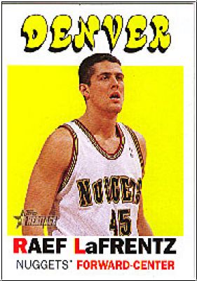 NBA 2000/01 Topps Heritage - No 232 - Raef LaFrentz