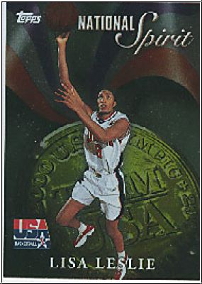 NBA 2000 Topps Team USA National Spirit - No NS15 - Lisa Leslie