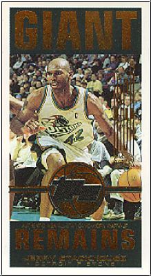 NBA 2001 / 02 Topps High Topps Giant Remains - No GR-JS - Jerry Stackhouse