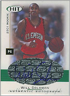 NBA 2001 SAGE HIT Autographs - No A27