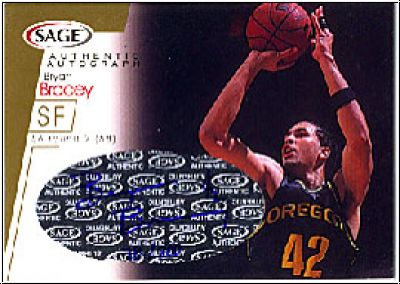 NBA 2001 SAGE Autographs Gold - No A4 - Bryan Bracey