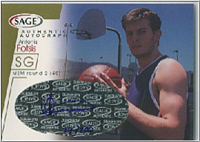 NBA 2001 SAGE Autographs Gold - No A14 - Antonis Fotsis