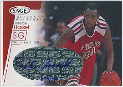 NBA 2001 SAGE Autographs Red - No A17 - Trenton Hassell