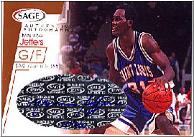 NBA 2001 SAGE Autographs Bronze - No A21 - Maurice Jeffers