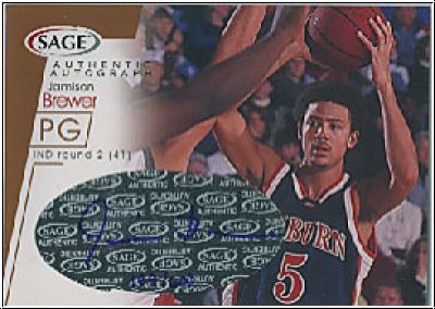 NBA 2001 SAGE Autographs Bronze - No A6 - Jamison Brewer