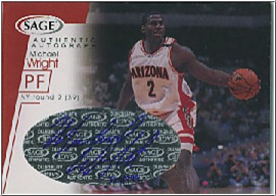 NBA 2001 SAGE Autographs Red - No A36 - Michael Wright