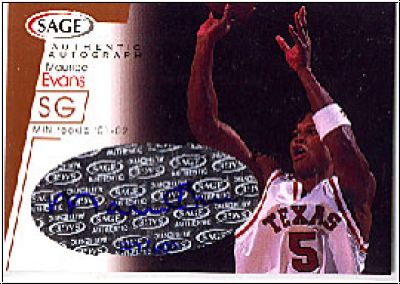 NBA 2001 SAGE Autographs Bronze - No A12 - Maurice Evans