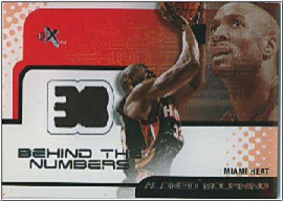 NBA 2001/02 EX Behind the Numbers Jersey - No 13 - Alonzo Mourning