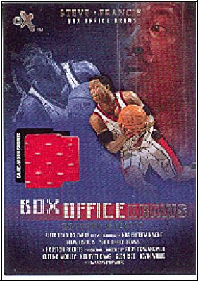 NBA 2001 / 02 E-X Box Office Draws Memorabilia - No 5 - Steve Francis