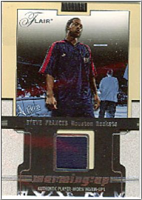 NBA 2001 / 02 Flair Warming Up - No 6 - Steve Francis