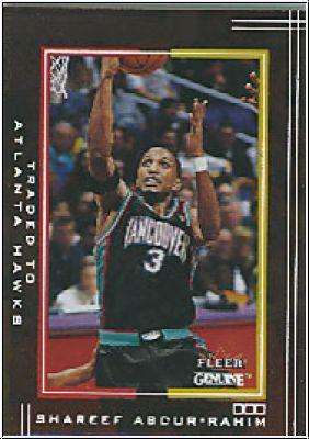 NBA 2001 / 02 Fleer Genuine - No 45 - Shareef Abdur-Rahim