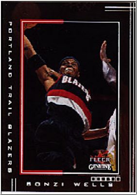 NBA 2001/02 Fleer Genuine - No 80 - Bonzi Wells