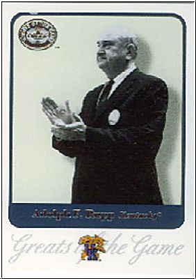 NBA 2001 Greats of the Game - No 1 - Adolph F. Rupp