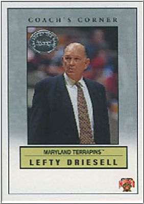 NBA 2001 Greats of the Game Coache's Corner - No 3 of 16 CC - Lefty Driesell