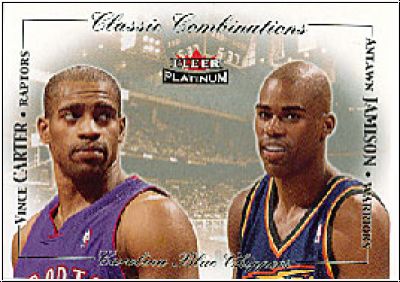 NBA 2001 / 02 Fleer Platinum Classic Combinations - No 5 of 15 - Vince Carter / Antawn Jamison