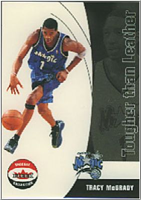 NBA 2001 / 02 Fleer Shoebox Tougher Than Leather - No 8 of 20 - Tracy McGrady