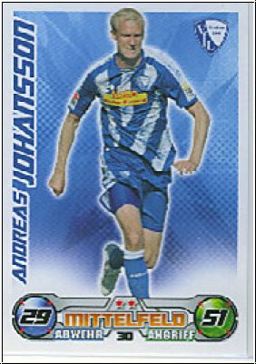 Soccer 2009/10 Topps Match Attax - No 30 - A. Johansson