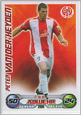 Fussball 2009 / 10 Topps Match Attax - No 201 - van der Heyden