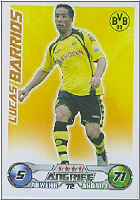 Fussball 2009 / 10 Topps Match Attax - No 72 - Lucas Barrios