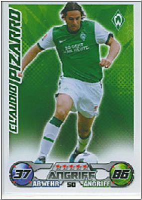 Fussball 2009 / 10 Topps Match Attax - No 50 - Claudio Pizarro