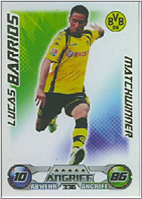 Fussball 2009 / 10 Topps Match Attax - No 336 - Lucas Barrios